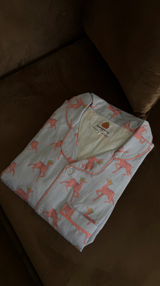 Mother pink deer pajamas