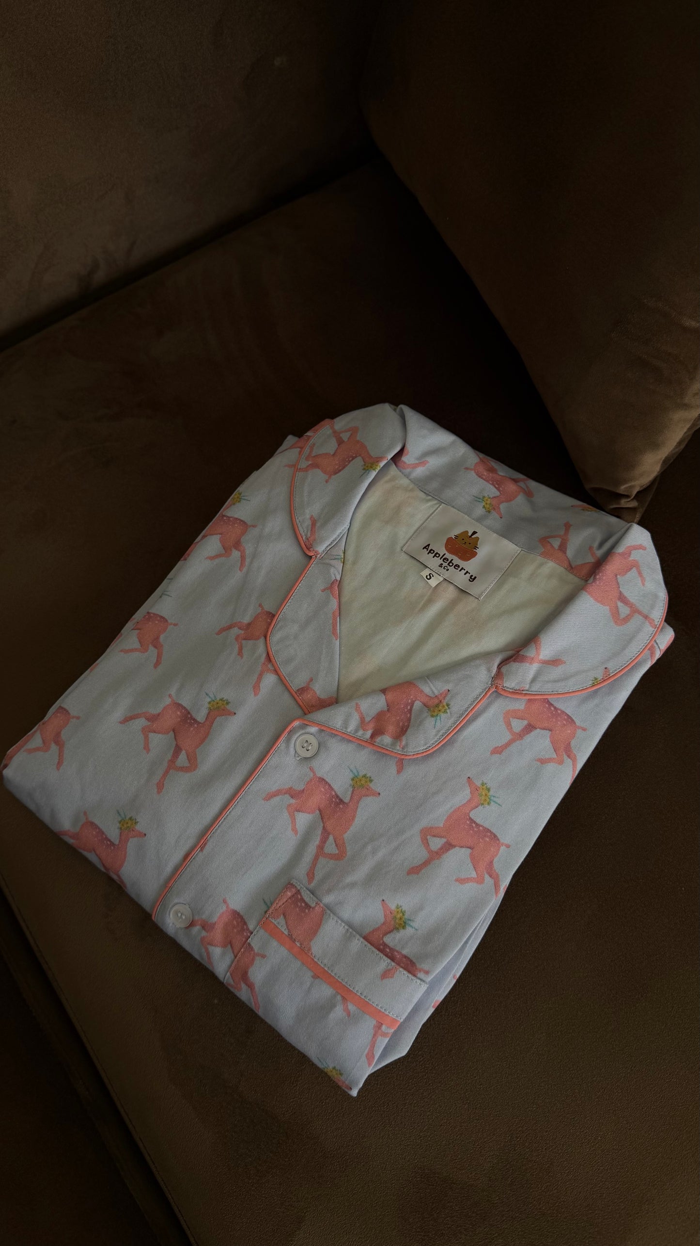 Mother pink deer pajamas