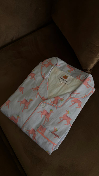 Mother pink deer pajamas