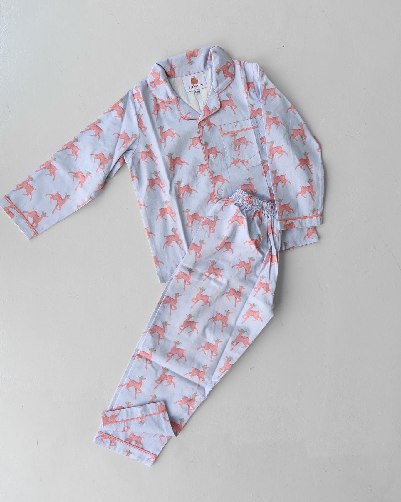 The pink deer pajamas